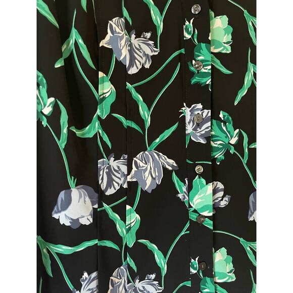 Vintage by CROFT & BARROW Black Floral Petite Large - Picture 2 of 6